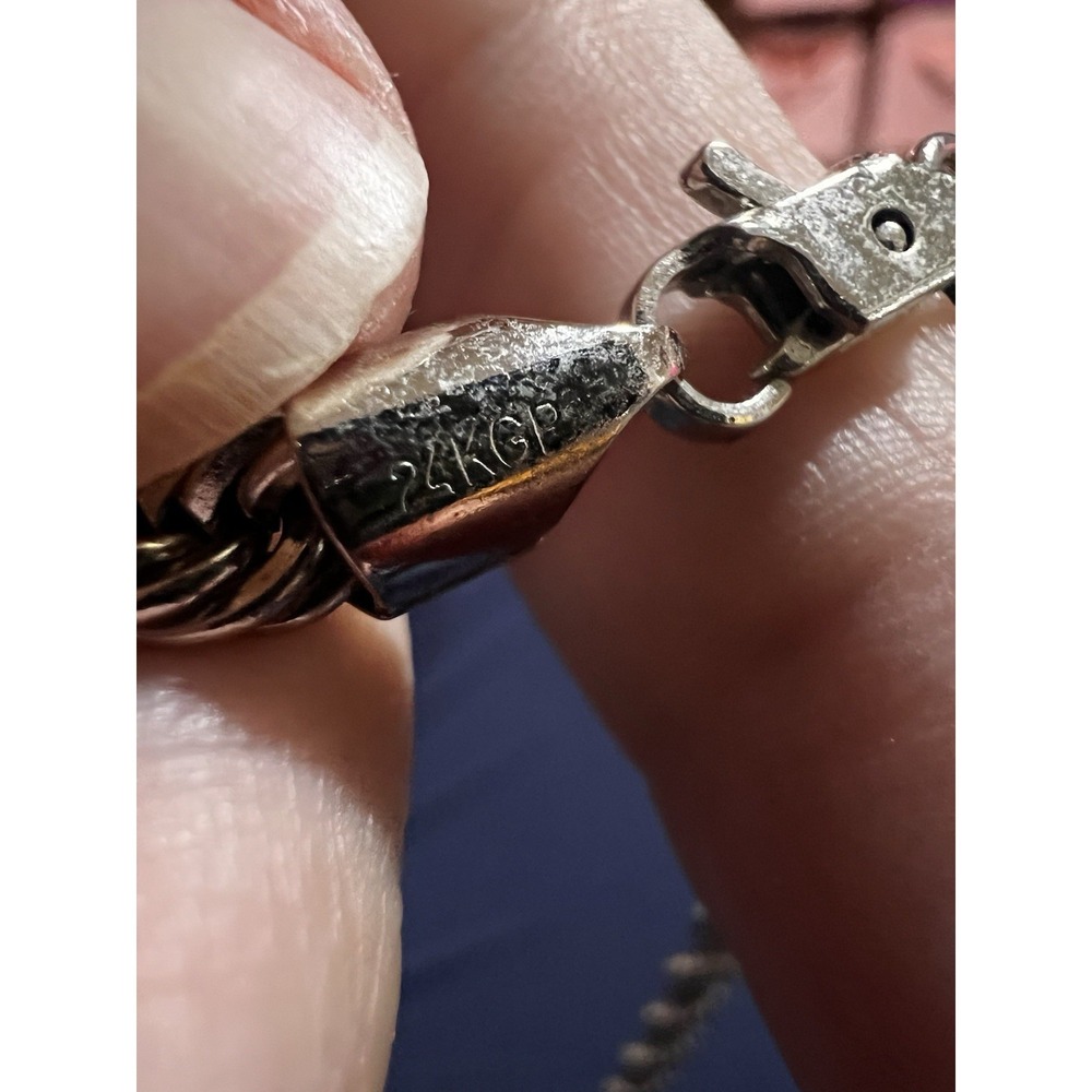 BMNY SILVER CHAIN W/ 24KGP 23 1/2 Inches - Picture 4 of 8